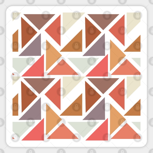 Mid Mod Triangles Peach Gold Sticker by StephersMc